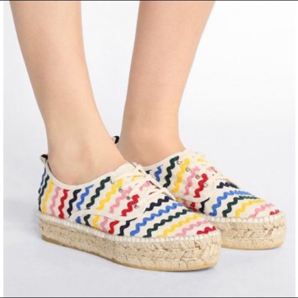 NWOT Loeffler Randall Alfie Rainbow Espadrilles - Picture 2 of 5